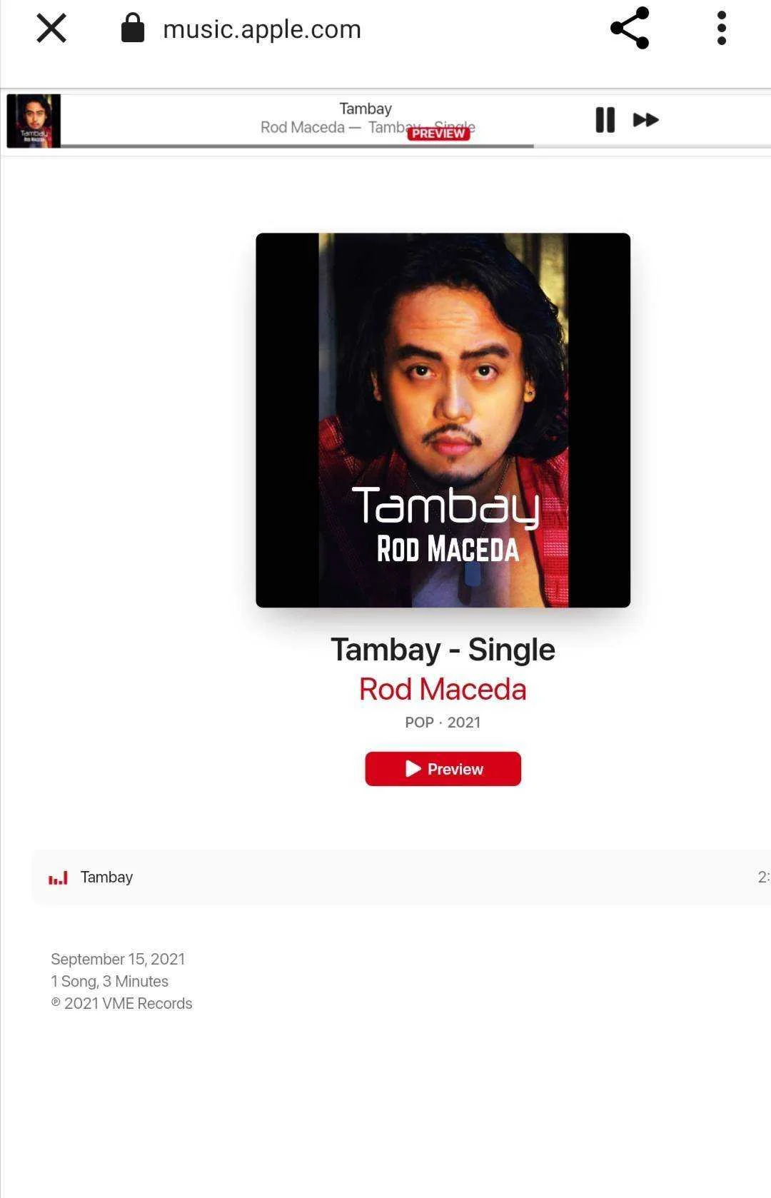 Rod Maceda Tambay Apple Music iTunes.webp