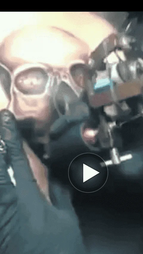 Actual video of skull tattoo!!!