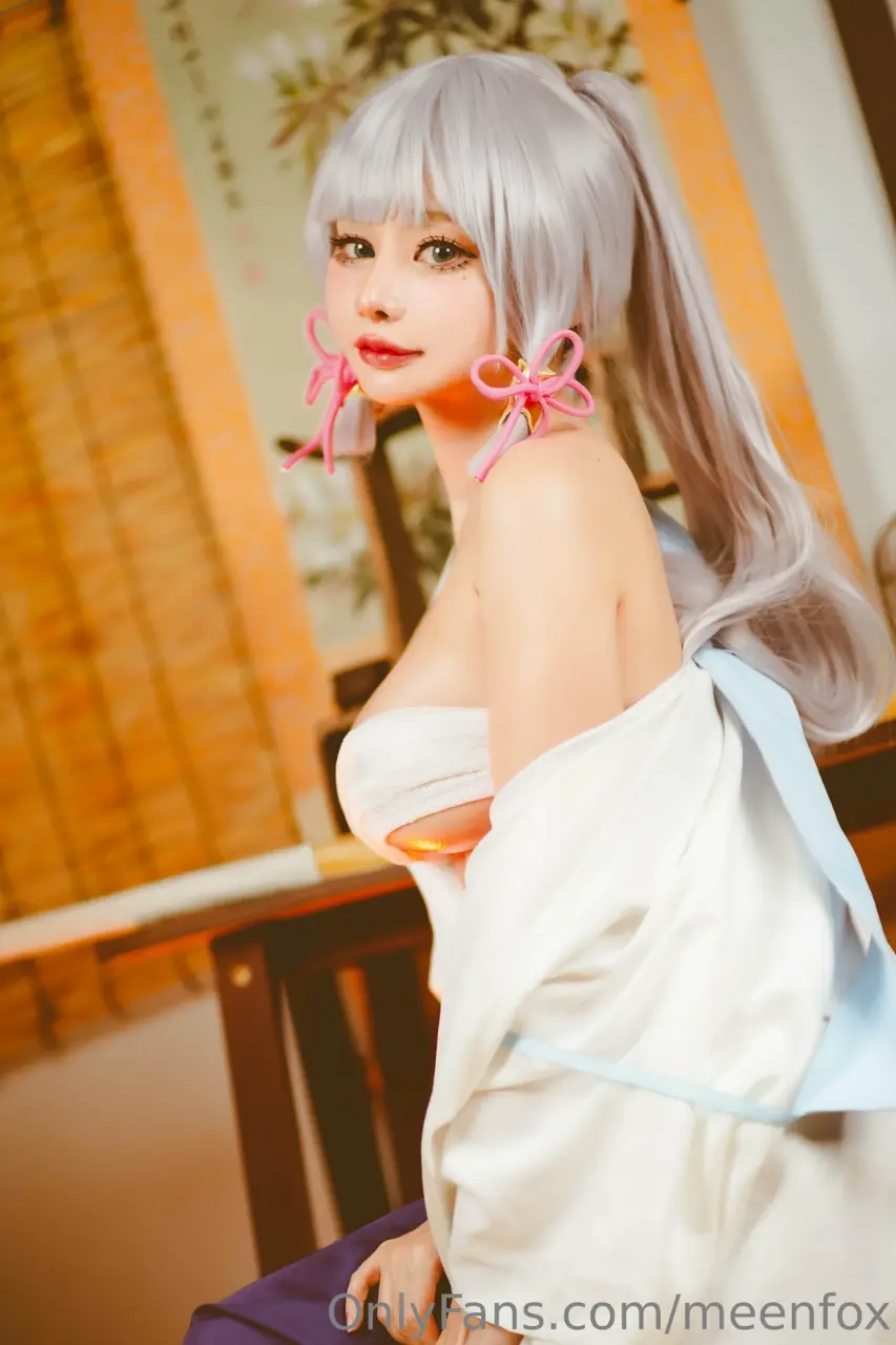 0π|¥£@πs - Meenfox cosplay Ayaka Kamisato - Genshin Impact (2).webp