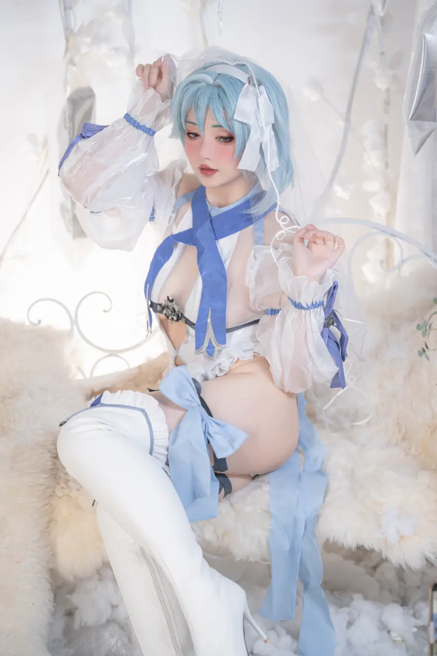 Nekokoyoshi (爆机少女喵小吉) cosplay Ganyu-Eula - Genshin Impact (5).webp