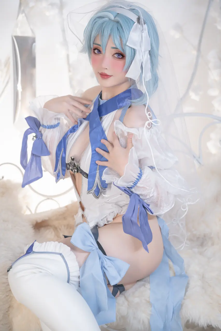 Nekokoyoshi (爆机少女喵小吉) cosplay Ganyu-Eula - Genshin Impact (7).webp