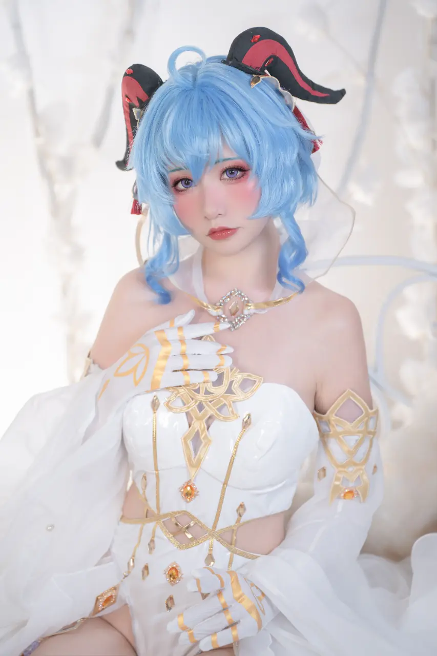 Nekokoyoshi (爆机少女喵小吉) cosplay Ganyu-Eula - Genshin Impact (12).webp