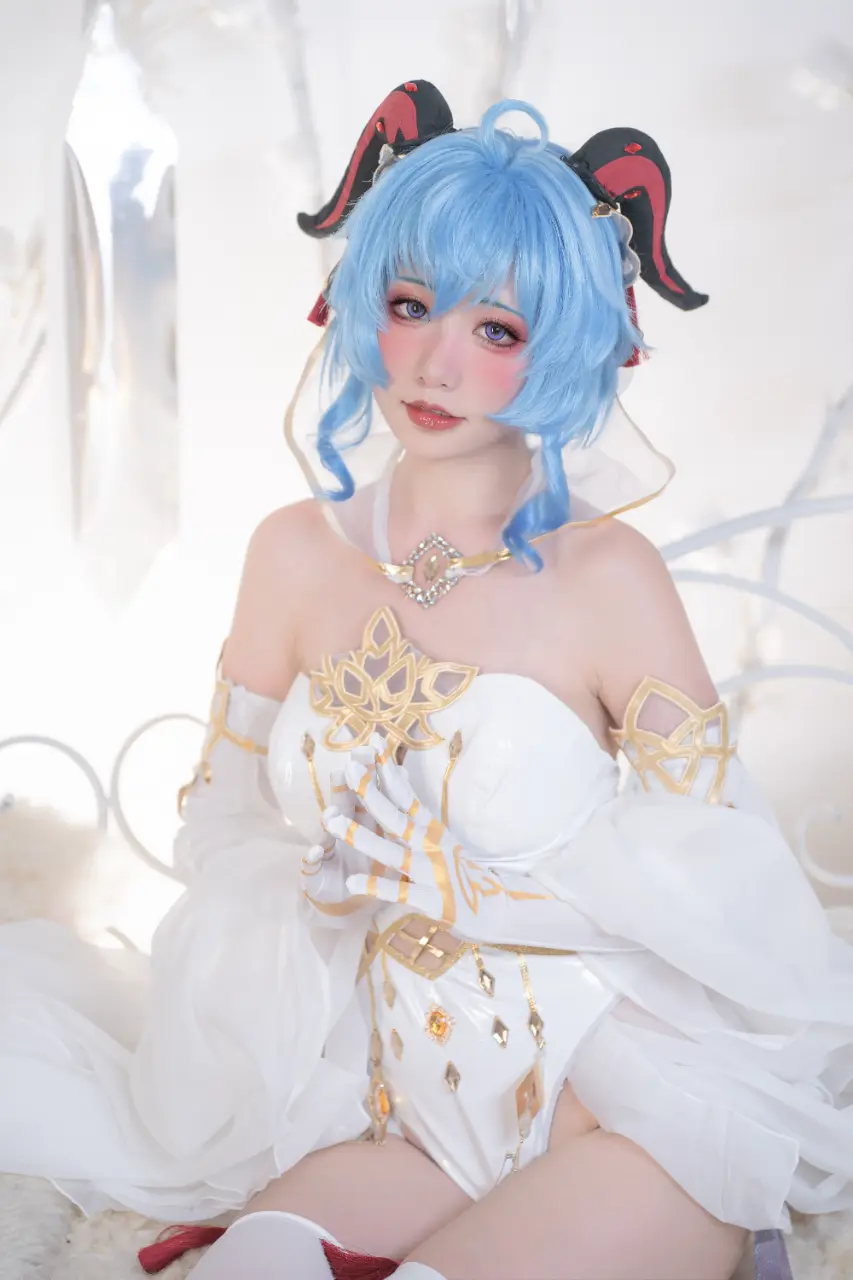 Nekokoyoshi (爆机少女喵小吉) cosplay Ganyu-Eula - Genshin Impact (13).webp