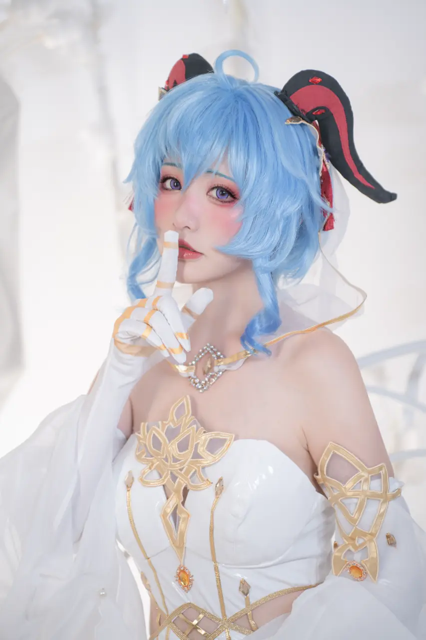 Nekokoyoshi (爆机少女喵小吉) cosplay Ganyu-Eula - Genshin Impact (14).webp