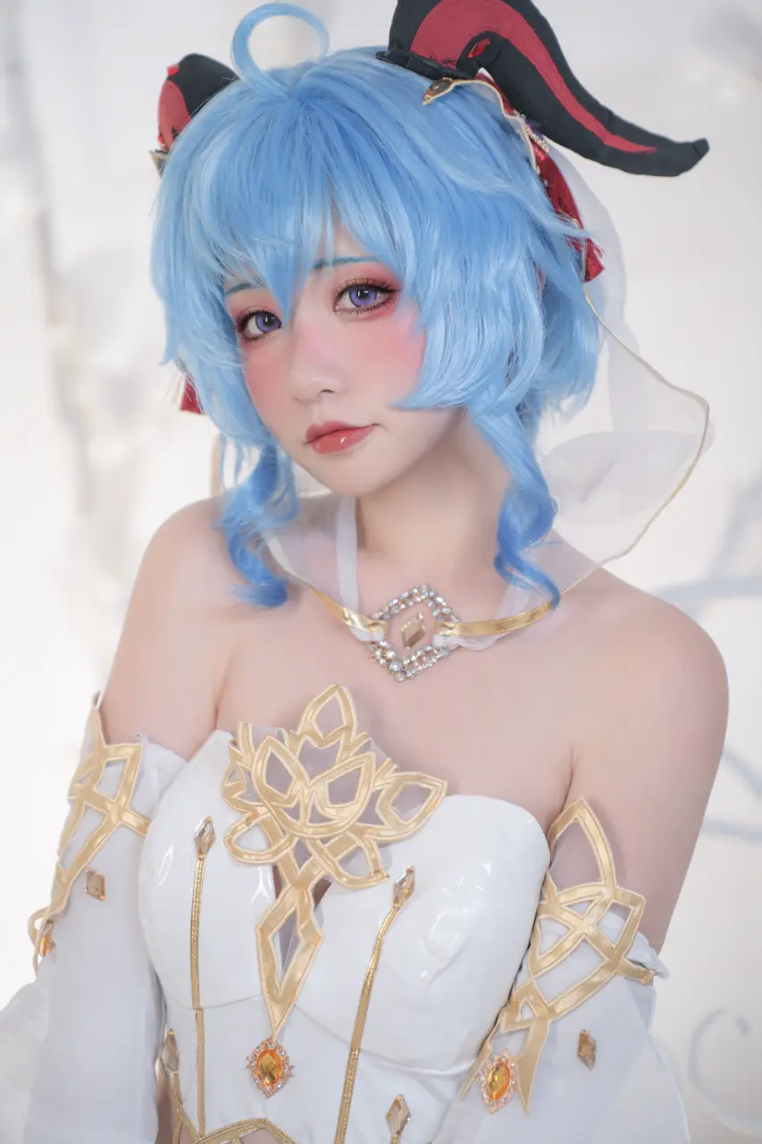 Nekokoyoshi (爆机少女喵小吉) cosplay Ganyu-Eula - Genshin Impact (16).webp