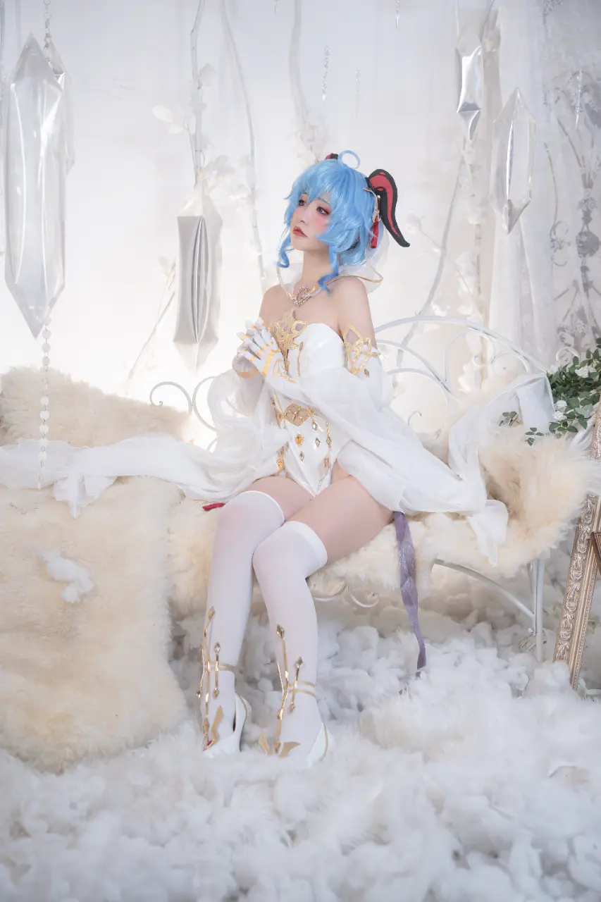 Nekokoyoshi (爆机少女喵小吉) cosplay Ganyu-Eula - Genshin Impact (17).webp