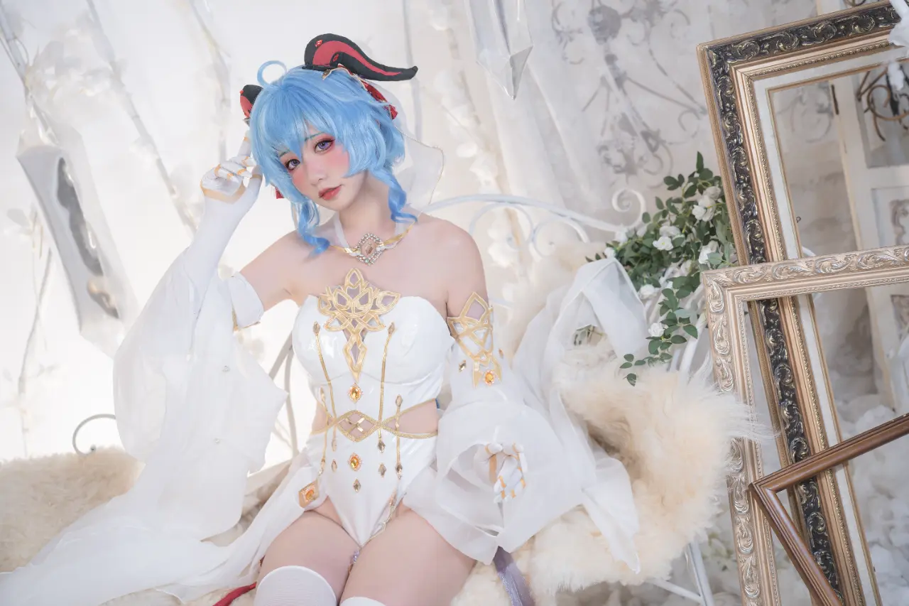 Nekokoyoshi (爆机少女喵小吉) cosplay Ganyu-Eula - Genshin Impact (19).webp