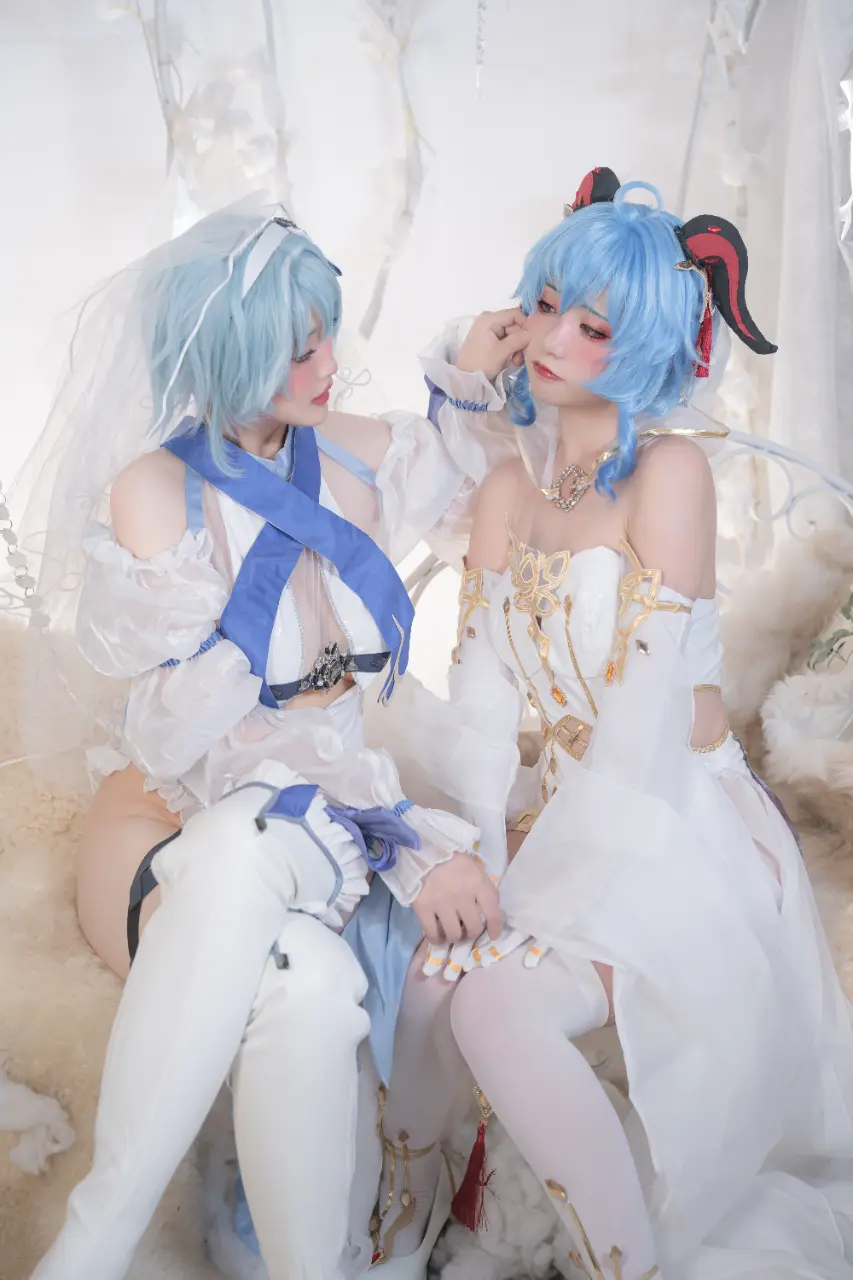 Nekokoyoshi (爆机少女喵小吉) cosplay Ganyu-Eula - Genshin Impact (22).webp
