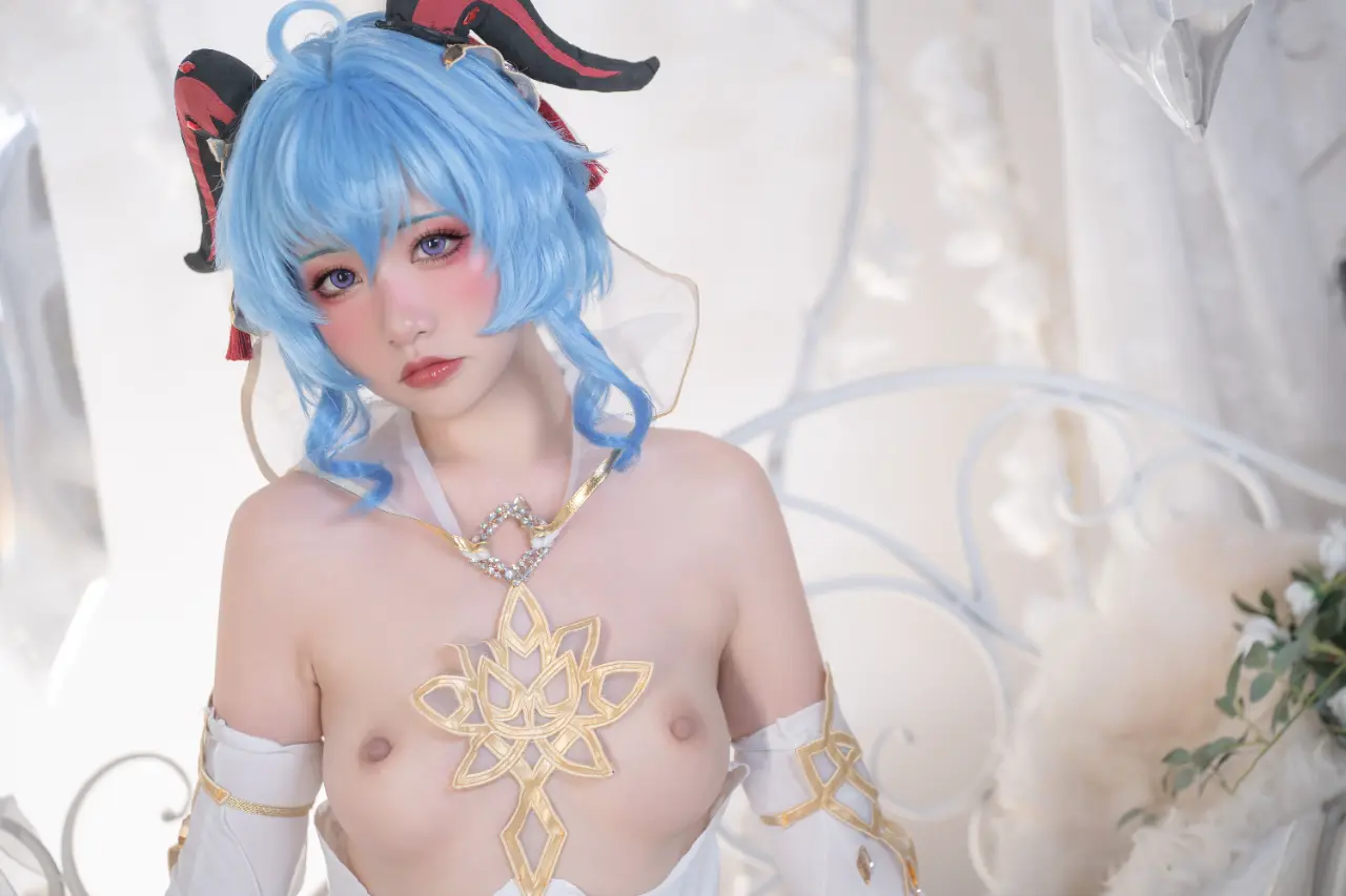 Nekokoyoshi (爆机少女喵小吉) cosplay Ganyu-Eula - Genshin Impact (31).webp