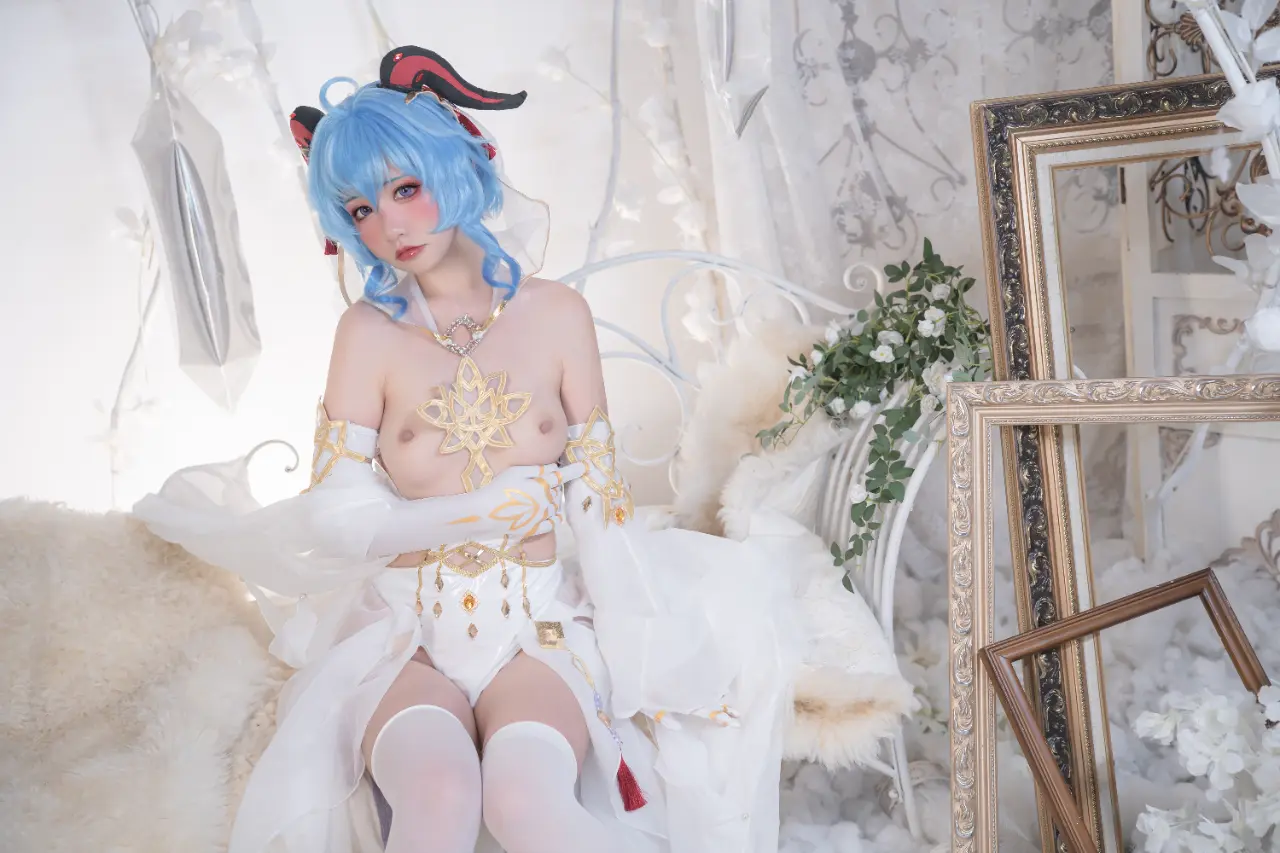 Nekokoyoshi (爆机少女喵小吉) cosplay Ganyu-Eula - Genshin Impact (32).webp