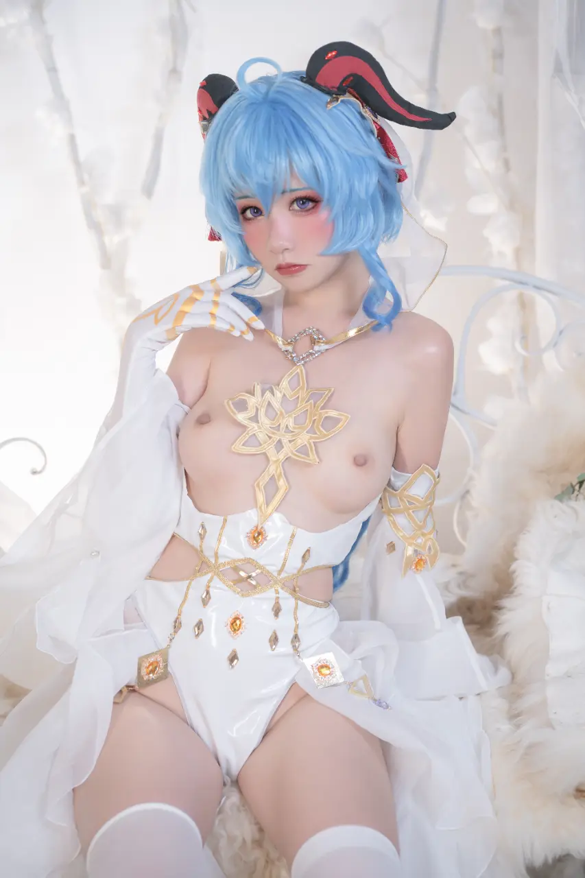 Nekokoyoshi (爆机少女喵小吉) cosplay Ganyu-Eula - Genshin Impact (37).webp