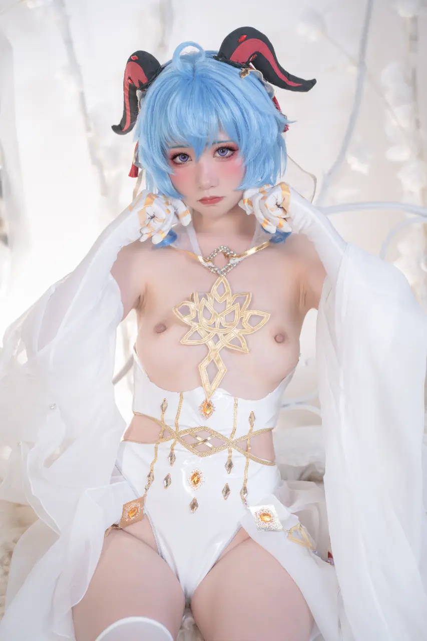 Nekokoyoshi (爆机少女喵小吉) cosplay Ganyu-Eula - Genshin Impact (38).webp