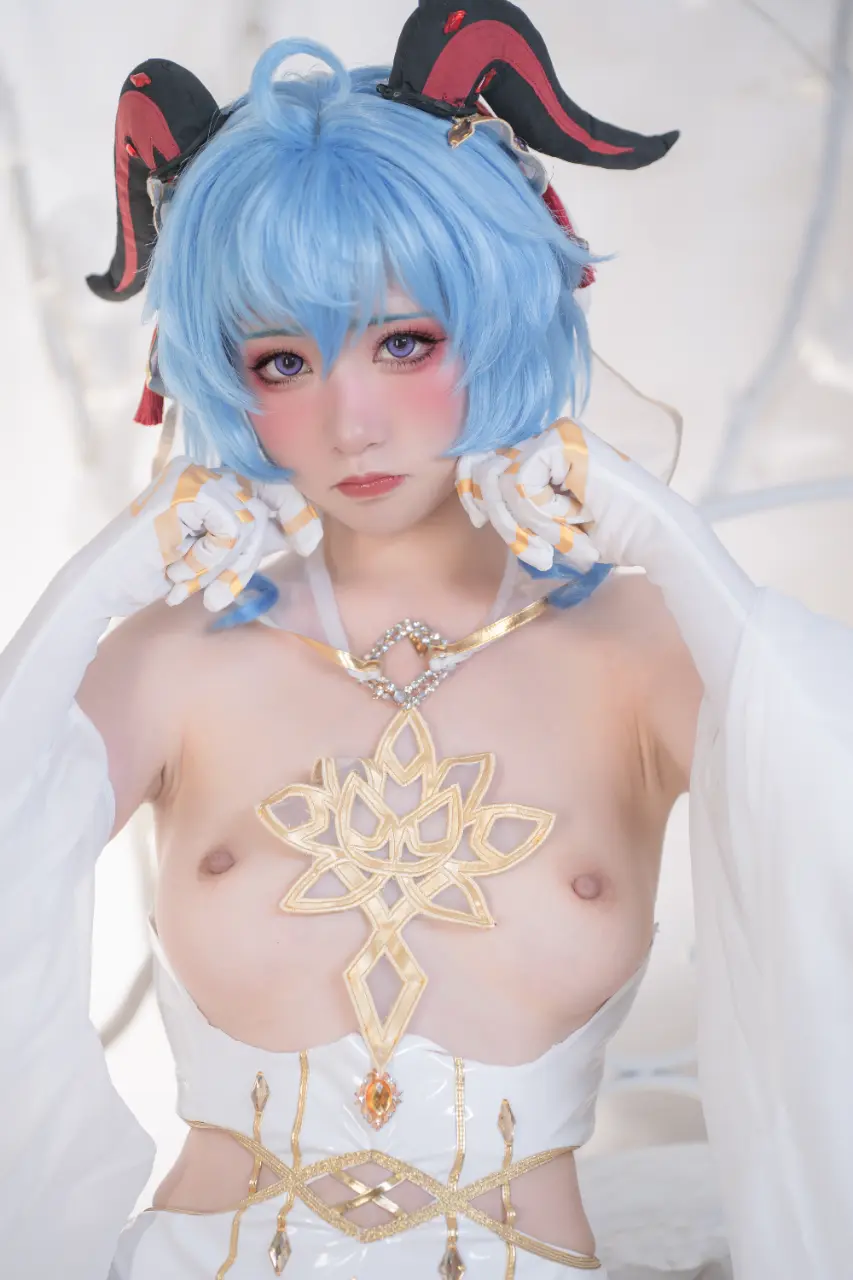 Nekokoyoshi (爆机少女喵小吉) cosplay Ganyu-Eula - Genshin Impact (39).webp
