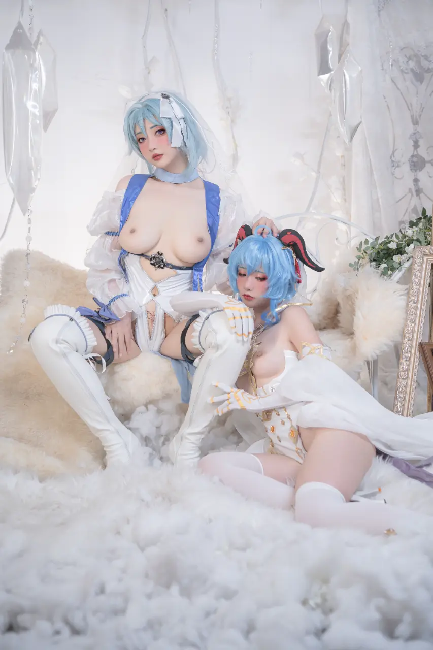 Nekokoyoshi (爆机少女喵小吉) cosplay Ganyu-Eula - Genshin Impact (46).webp