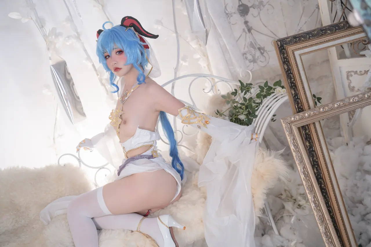Nekokoyoshi (爆机少女喵小吉) cosplay Ganyu-Eula - Genshin Impact (87).webp