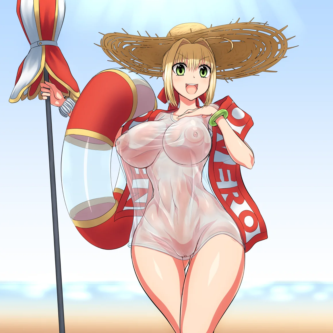 Beach See Thru Girl