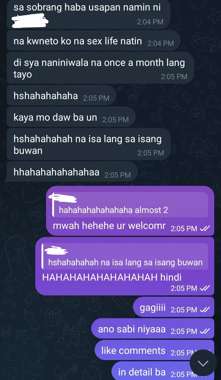 My gbf nag kwento kay bff niyang pa good girl din? (perso)