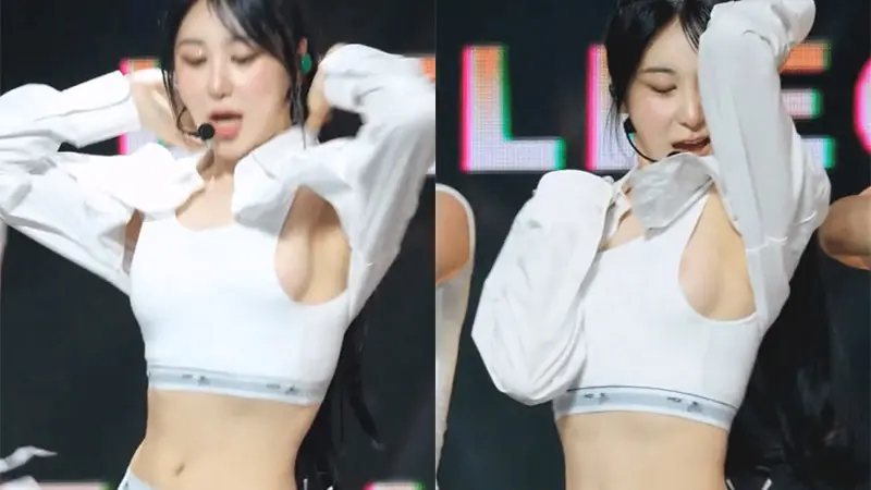 ITZY - Lee Chae-Yeon nip slip