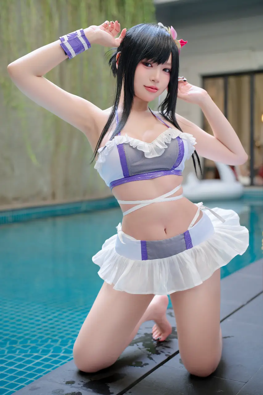 ZinieQ (ジニCosplayer) cosplay Tifa Lockhart Swimsuit - Final Fantasy (5).webp