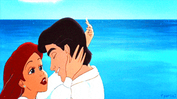the little mermaid kiss GIF