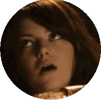 a woman with a surprised look on her face is in a circle