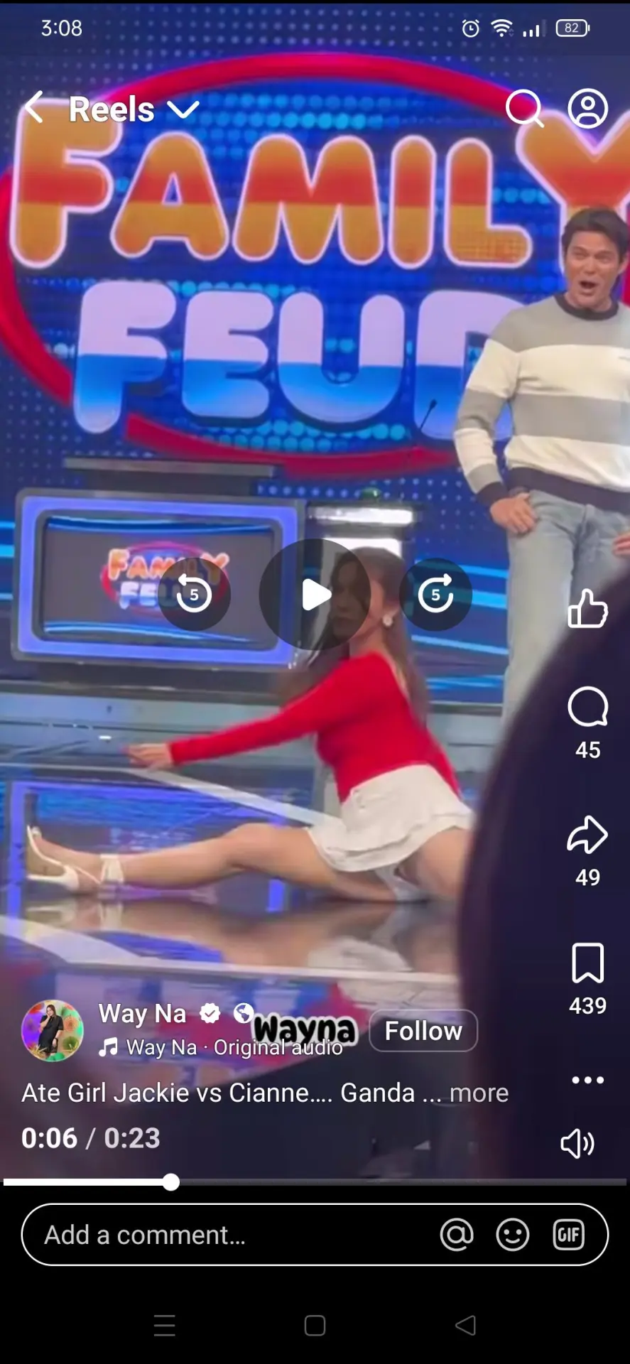 Family feud Jackie gonzaga Singit