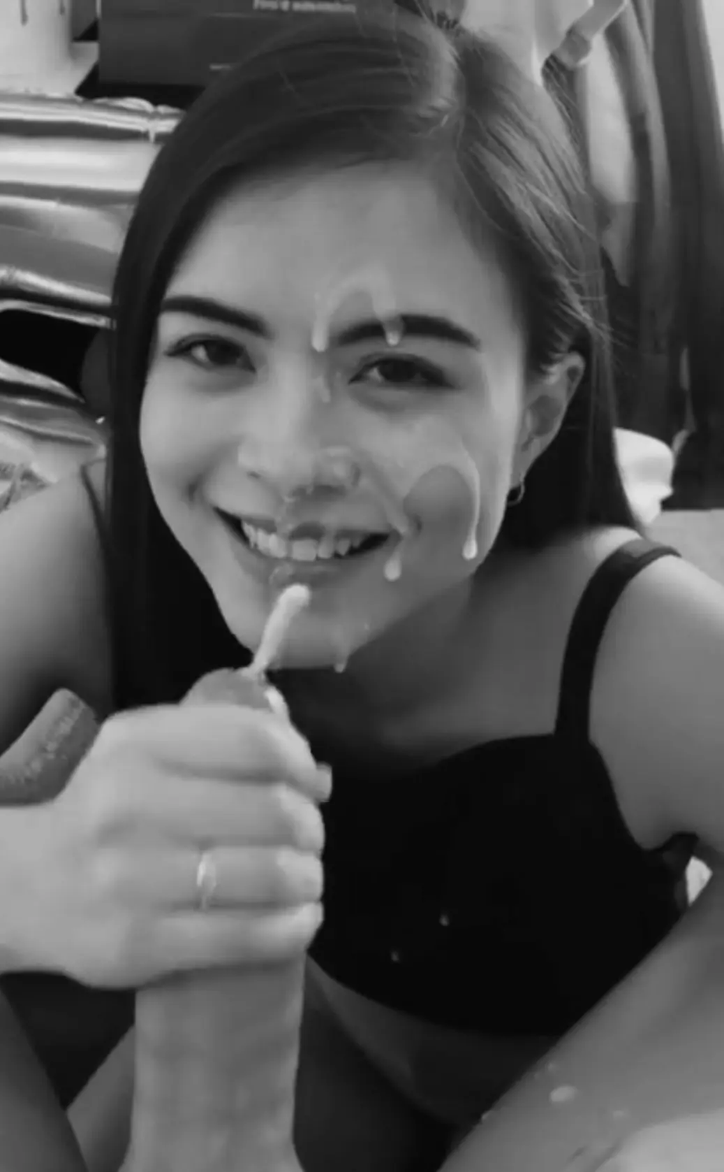 Good girl birthday cum shot