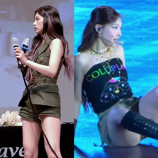 Kpop accidents (nipslip, panty-slip) Yeji - Nayeon