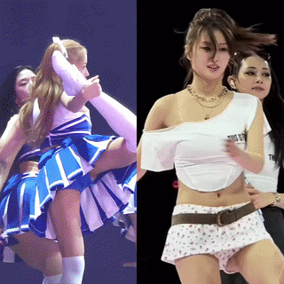 Kpop accidents (nipslip, panty-slip) Rei - Momo