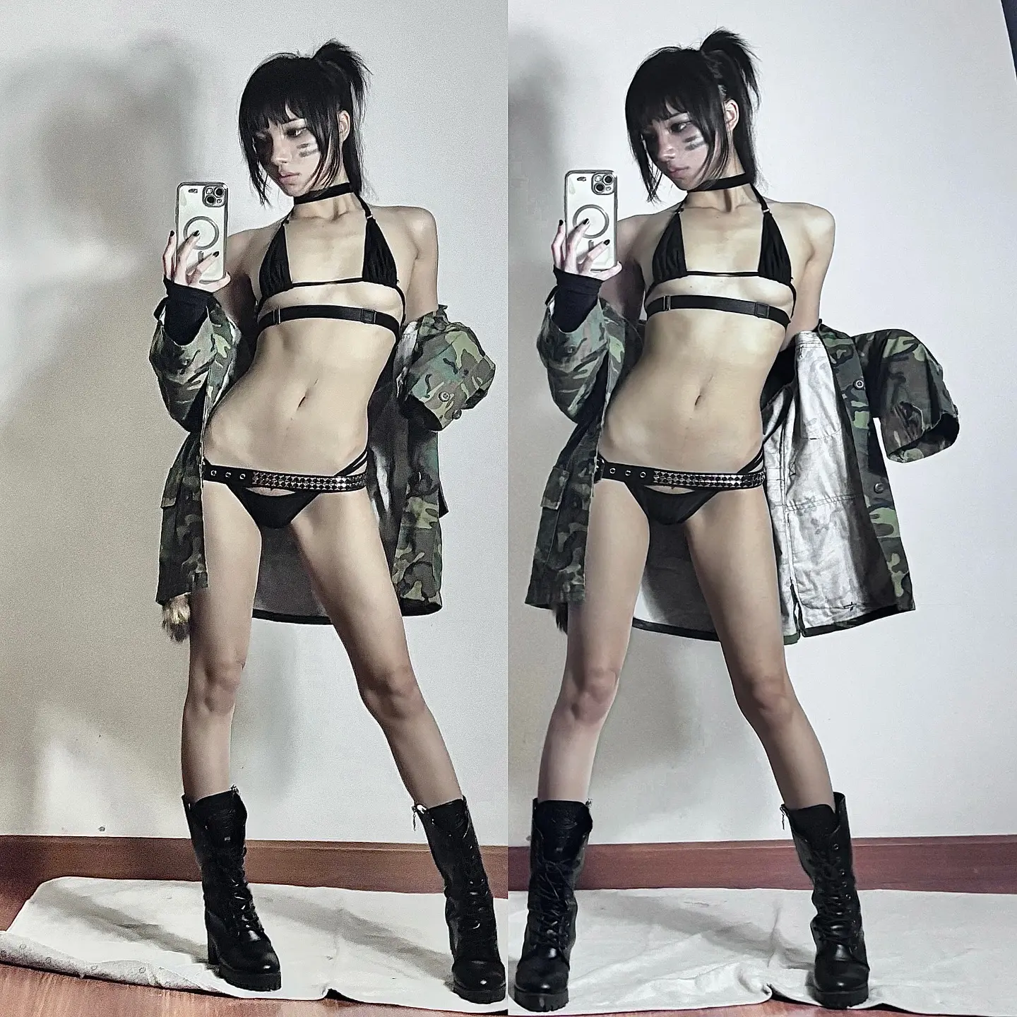 Super solid cosplayer na may halo
