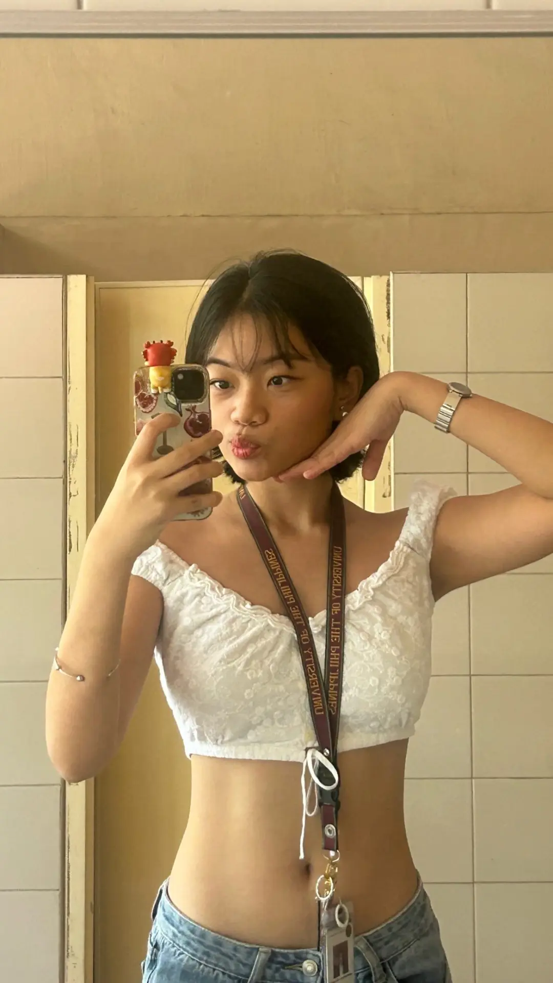 Maroon School Morena Chinita Petite 2