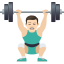 Man lifting weights: light skin tone :man_lifting_weights_tone1: 🏋🏻♂️