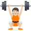 Person lifting weights: light skin tone :person_lifting_weights_tone1: 🏋🏻