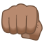 Oncoming fist: medium skin tone :punch_tone3: 👊🏽