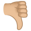 Thumbs down: medium-light skin tone :thumbsdown_tone2: 👎🏼