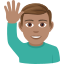 Man raising hand: medium skin tone :man_raising_hand_tone3: 🙋🏽♂️