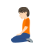 Person kneeling: light skin tone :person_kneeling_tone1: 🧎🏻